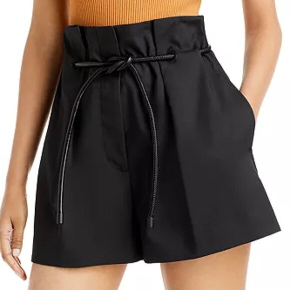 NWT 3.1 PHILLIP LIM Origami Pleated Women's Shorts Black Size 6 - Picture 1 of 4